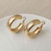 Orecchini a cerchio largo in metallo color oro, stile europeo e americano, dal design creativo e minimalista_voghion.com