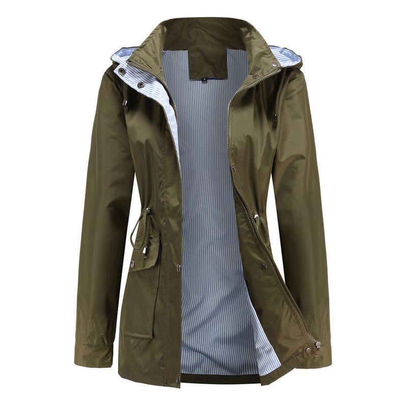 Vêtements pour femmes nouvelle automne et hiver coupe-vent à capuche amovible vêtements pour femmes grande taille veste pour femmes imperméable_voghion.com