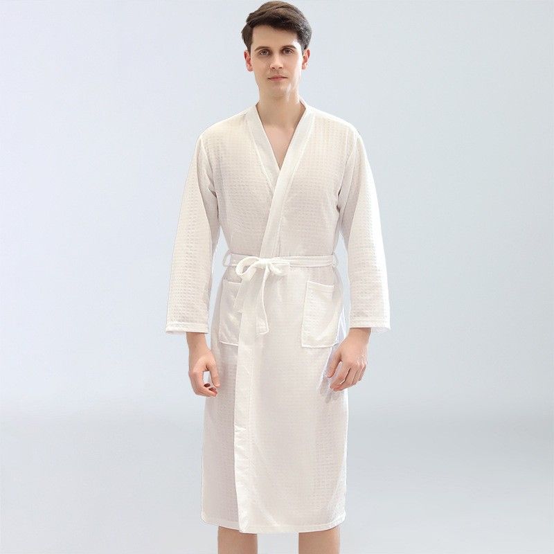 Spring And Summer Men's And Women's Sauna Clothes, Thin Sweat Clothes, Nightgowns, Bathrobes, Absorbent Quick-drying Bathrobes.-L_voghion.com