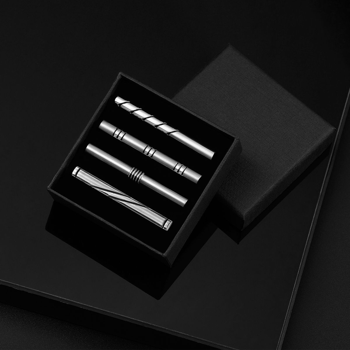 Dai Li Multi Color Krawattenklammer-Set mit Box Herren formelle Anzug Mode-Accessoires Hot Sale_voghion.com