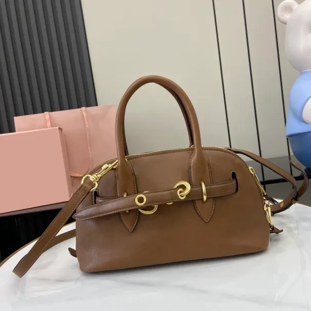 Borsa a tracolla in metallo opaco con accessori in morbida pelle di pecora, stile retrò, con scatola, 2025 di alta qualità_voghion.com