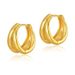 Pendientes retro de metal francés de alta calidad, estilo círculo, anillo liso, chapado en cobre, oro auténtico K, elegantes y combinables._voghion.com
