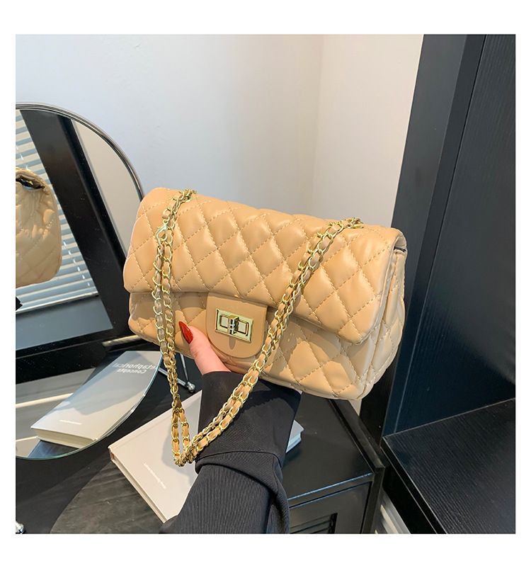 Catena fatta a mano con filo ricamato Lingge 2024 Borsa a tracolla da donna a spalla singola con texture di grande capacità di nuova moda piccola_voghion.com