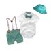 Kinder baby jungen gentleman khaki anzug jungen kurzarm shorts hut multi-stück set sommer neue kinder kleidung_voghion.com