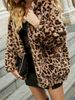 Women's Elegant Leopard Print - Long Sleeve, Zip-Up, Drop Shoulder, Soft For Fall/Winter Outerwear, Casual Stylish_voghion.com