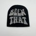 Men's Hats BEEN THAT Letter Beanie Y2K Autumn And Winter Warm Knitted Hat Popular Hat_voghion.com