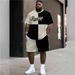 Men's Clothing Plus Size Summer T Shirt Shorts Suit Pattern Letter 3D Digital Printing Casual Beach Pants Suit_voghion.com