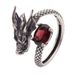 Nicchia dell'anello regolabile unisex in argento tailandese Dragon S Pure_voghion.com
