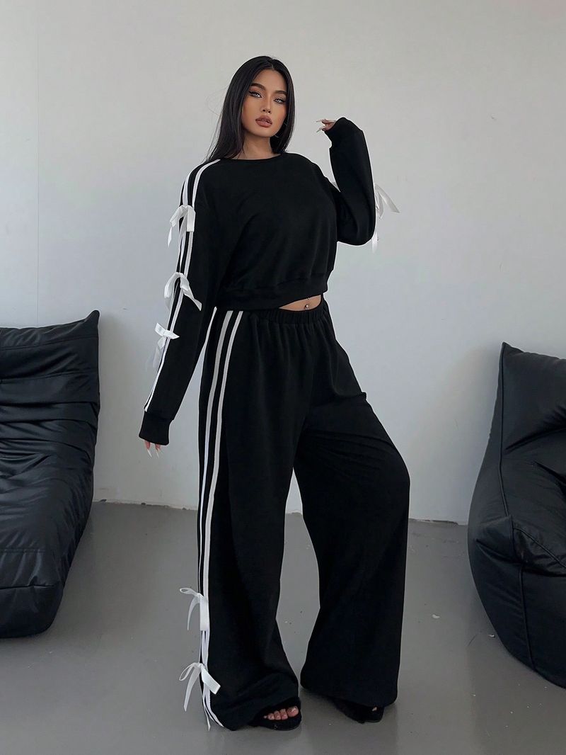 Dameskleding Casual Lange mouwen Tops Losse broeken Sweatshirt Twee stukken_voghion.com