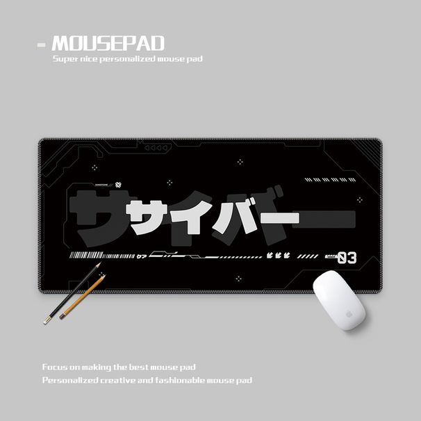 Ασυναγώνιστης ποιότητας μινιμαλιστικό μαύρο ποντίκι Network Cyberpunk, μεγάλου μεγέθους, επιτραπέζιο μαξιλάρι TechSource Cyber Deskmat_voghion.com