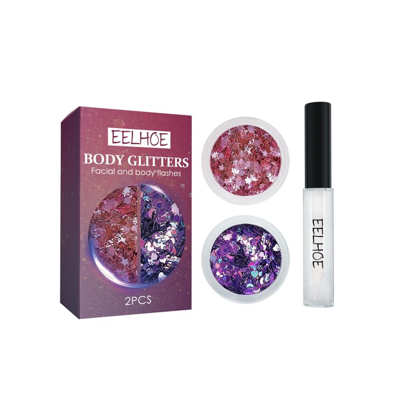 painted Beautiful beauty facial makeup body hair stage party glitter nail decoration sequins_voghion.com