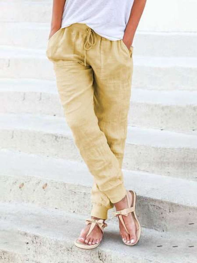 Suitable For All Seasons Brand 2025 Summer Urban Women's Cotton Casual Pants_voghion.com