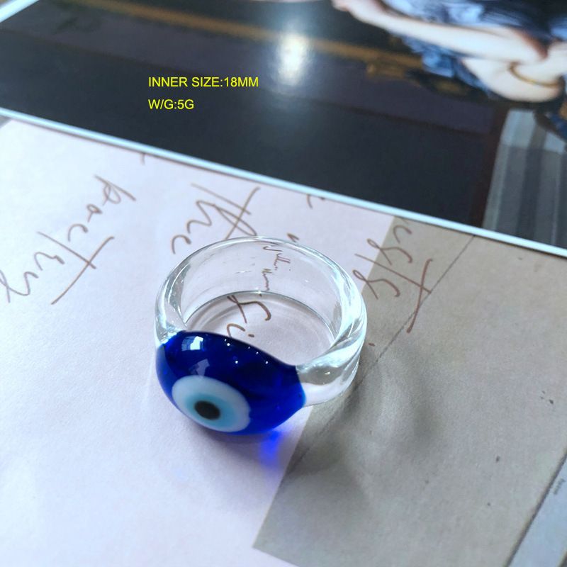 Qingdao Vintage Elegante Internet Celebrity Glas Textuur Edelsteen Ring Live Sieraden_voghion.com