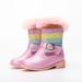 Kids' shoes Rainbow Princess Boots Autumn And Winter Plush Warm Snow Boots Little Dance Performance Boots_voghion.com
