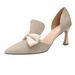 Women's Gold Sandals Fashion Sandals Khaki Shiny Sandals Pointed Sandals Fashion Simple Casual Shoes High Heels_voghion.com
