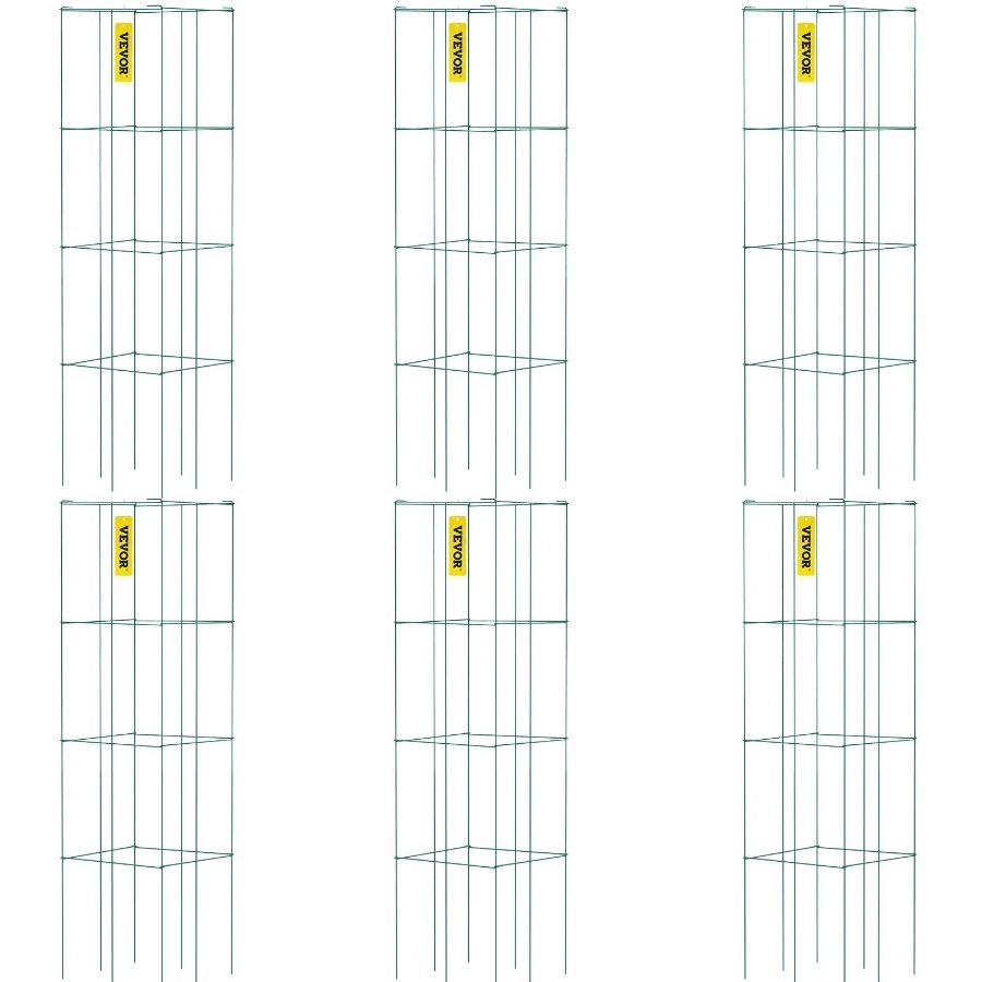 X Pomodoro Rampicante 14.6 Torri Gabbie per Pomodoro Gabbie Verdi Rivestite in PVC Quadrate 14.6 Supporto per Verdure 39.4 6 X Per Confezioni Acciaieria_voghion.com