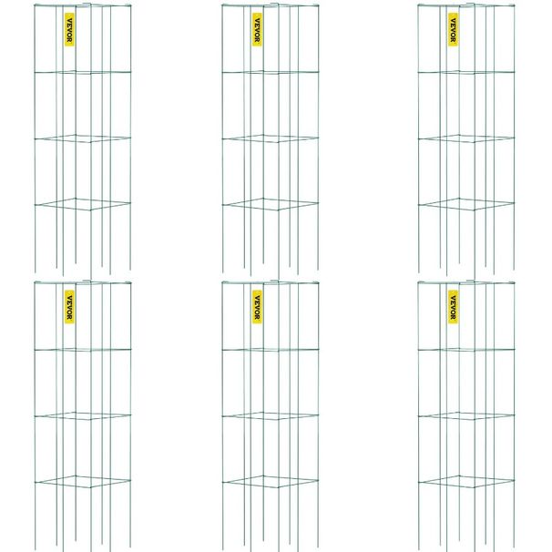 X Pomodoro Rampicante 14.6 Torri Gabbie per Pomodoro Gabbie Verdi Rivestite in PVC Quadrate 14.6 Supporto per Verdure 39.4 6 X Per Confezioni Acciaieria_voghion.com