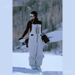 Zero Flame Snowboard Kadın Bol Kesim 2024 Yeni Stil Salopet Pantolon Erkek Profesyonel Su Geçirmez Sıcak_voghion.com