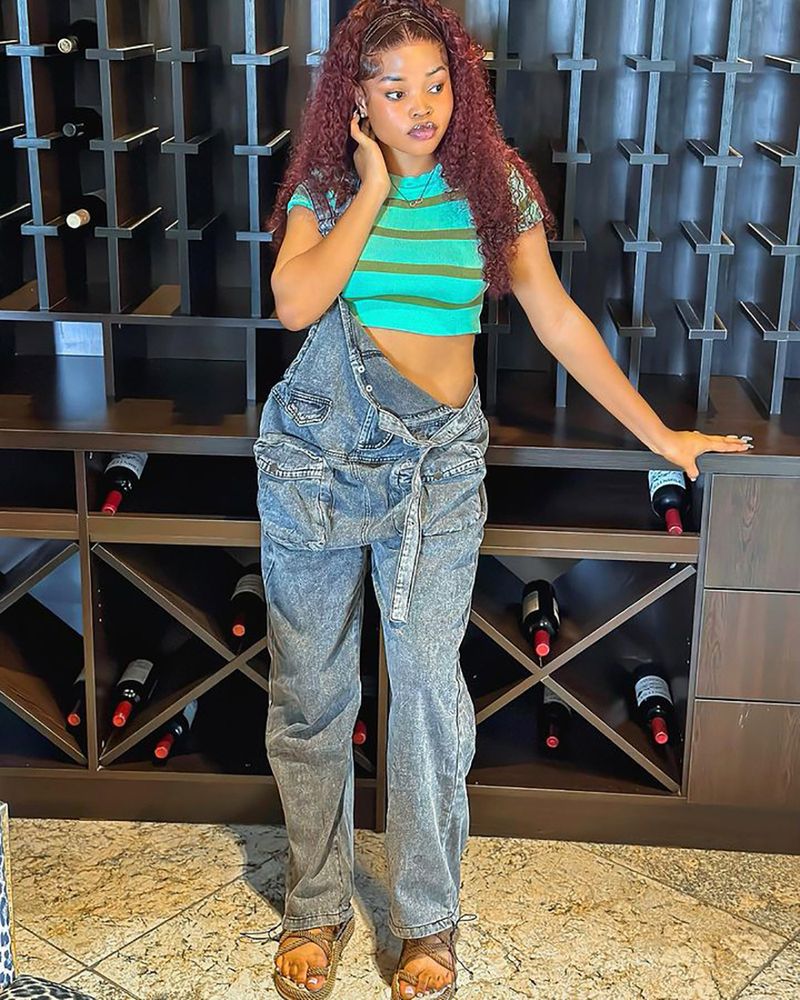 Women’s Clothing ins style personality street big pocket wide leg pants loose suspender jeans_voghion.com