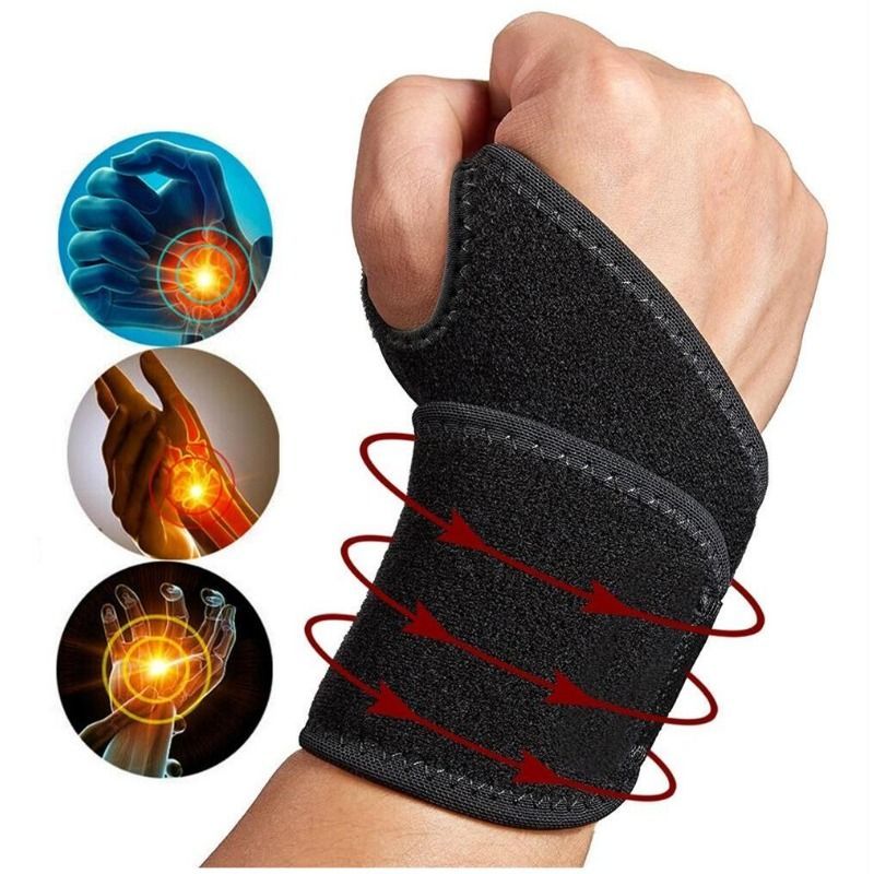 Sports Adjustable Compression Wrap Elastic Wrist Support Brace for Carpal Tunnel Arthritis and Tendinitis,Pain Hand_voghion.com