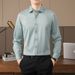Camicia da uomo elasticizzata CT Dichuangzhe 6615 a maniche lunghe, vestibilità slim, stile coreano, antipiega, non stirabile, modello 2025_voghion.com