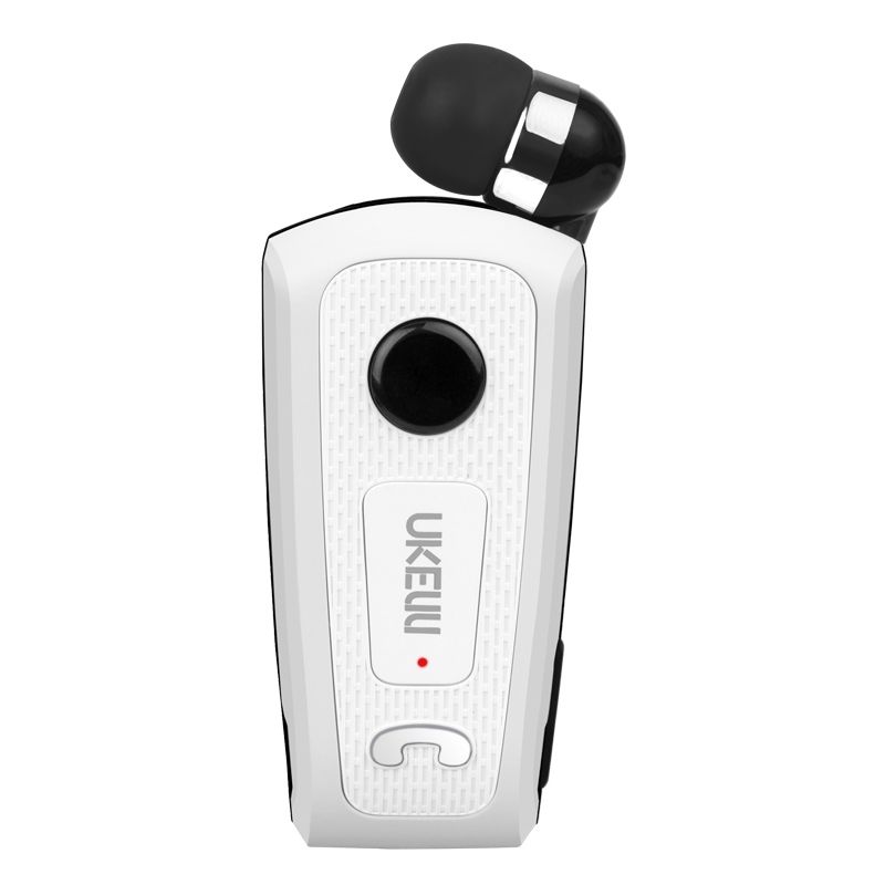 UK-E20 DSP Ruisonderdrukking Lavalier Trekkabel Bluetooth-oortelefoon met trilling (wit)_voghion.com