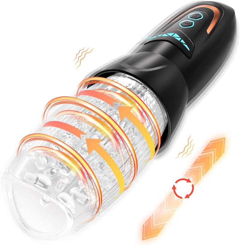 Automatic Male Masturbator Sex Toy,KERERO Male Stroker With 10 Vibration, 8 Thrusting & Rotating Patterns,Sex Toys Adult Toys Pump_voghion.com