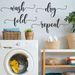 Wash dry fold repeat creative English N1345 custom living r  wall sticker_voghion.com