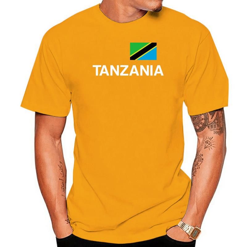 Must/valge T-särk lipuga S 3XL - ma Tansania Africa_voghion.com