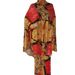 ChicShe Cross-Border Exclusive Fashion New Plus Size Printed Fabric Women's Long Robe Floral Set Ethnic Style Dress Wholesale_voghion.com