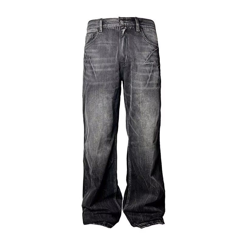 Streetwear-Jeans für Herren | Vintage-inspirierte Straight-Fit-Jeans | Leicht und entspannt für lässigen und urbanen Stil_voghion.com
