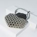 Fall/Winter New Hollow Bead Underarm Bag Silver Woven Handbag Fashionable And Versatile_voghion.com
