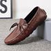 Scarpe casual con berretti slip-on in pelle da uomo taglie forti_voghion.com