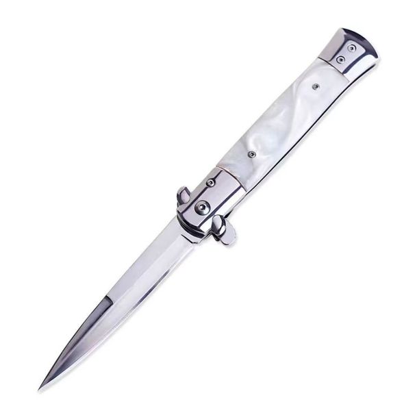 Couteau de poche pliant tactique d'extérieur 9,2 pouces, lame 8Cr13Mov, manche en bois, couteaux militaires de sauvetage et utilitaires_voghion.com