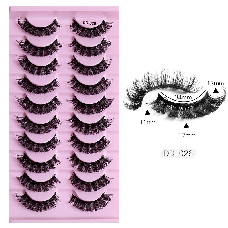 Beauty Care/Makeup/Fake Eyelashes - 10 Pairs False Eyelashes Natural Long Style Handmade Premium Mink_voghion.com