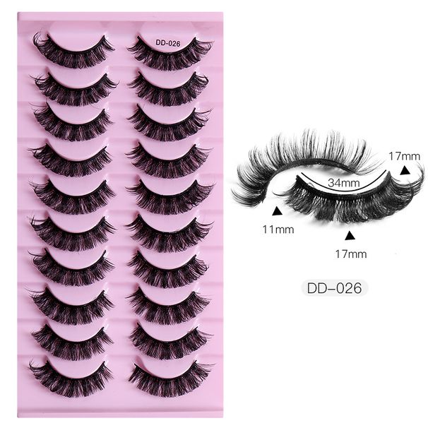 Beauty Care/Makeup/Fake Eyelashes - 10 Pairs False Eyelashes Natural Long Style Handmade Premium Mink_voghion.com