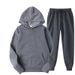 boy 2023 Cross-Border Men's Spring And Autumn Solid Color Hoodie Sweatshirt Trendy Casual Sports Two-Piece Set_voghion.com