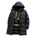 Cappotto invernale a maniche lunghe con fodera in grafene – Parka termico unisex | Giacca nera con cappuccio | Antivento e antistatico | Streetwear essenziale (S-3XL)_voghion.com