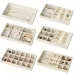Velvet Jewelry Tray Storage Drawer Small Stackable Beige Boxes And Packaging Suitable For Ring Earrings Simple Practical_voghion.com