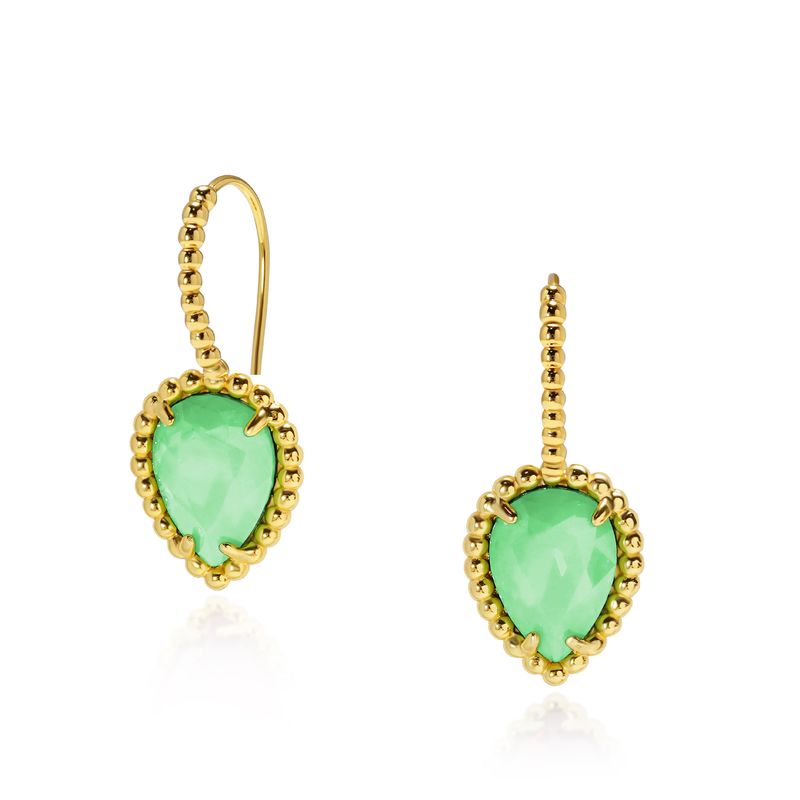 Bijoux pour femmes, boucles d'oreilles en forme de goutte, incrustées de pierres précieuses artificielles, bord de perles, nouvelle collection, ensemble de bijoux à facettes multicolores, boucles d'oreilles exquises_voghion.com