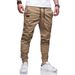 Neue Cargohose Für Herren, Lockere, Gerade Sportbekleidung, Einfarbige Jogginghose, Große Jogger, Gewebte Hose, Lässige Herrenhose_voghion.com