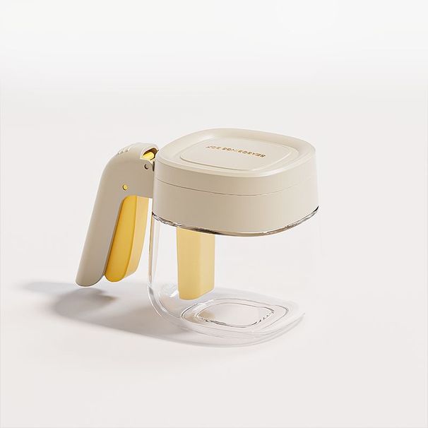 Boligmøbler Én knap åbning og lukning Køkken Krydderikrukke Håndtag Flip Cover Krydderiboks Gennemsigtigt glas med ske Krydderiflaske Krydderiflaske_voghion.com