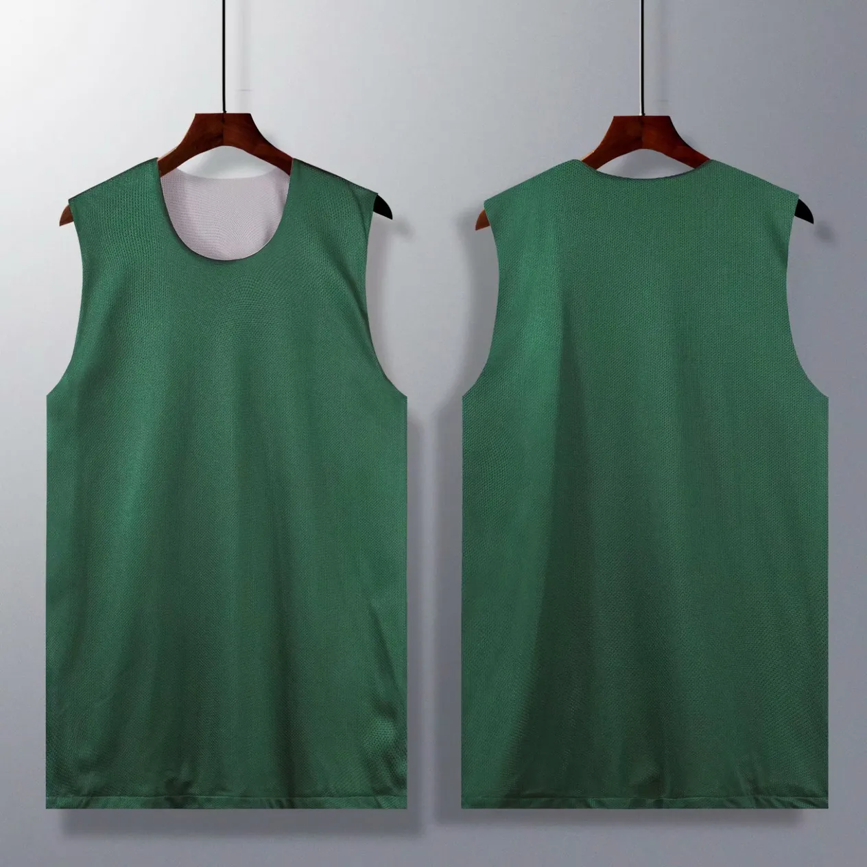 Basketball vest men's training, loose fit for sports, fitness, hip-hop trend, sleeveless basketball shirt, double-sided_voghion.com