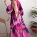 Women's Clothing Middle East Muslim Spring New Chiffon Print Fashionable Elegant Long Dress_voghion.com