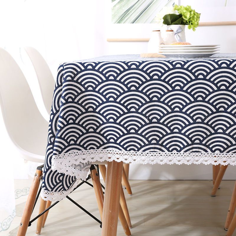 Japanese Style Simple Cotton And Linen Printed Tablecloth Floral Ins Style Internet Celebrity Background Photo Picnic Table Fabric_voghion.com