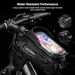 ROCKBROS Sacoche de cadre de vélo Sacoche de vélo Sacoche pour téléphone portable 6,8'' Hydrofuge 1,7 L Noir_voghion.com