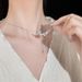 Collana con nappa a forma di stella a cinque punte e sorriso per donna, design di lusso in argento puro per clavicola di fascia alta 2024 compleanno_voghion.com