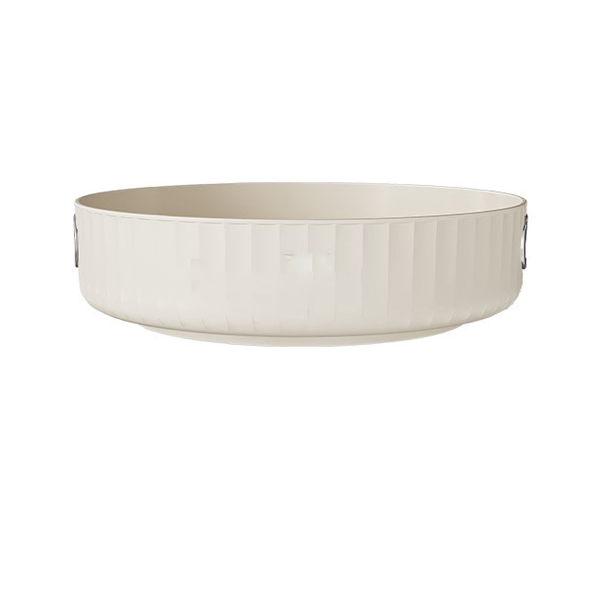 Creamy White Rotatable Round Tray Countertop Multi Purpose Storage Tray Rotating Storage Rack_voghion.com
