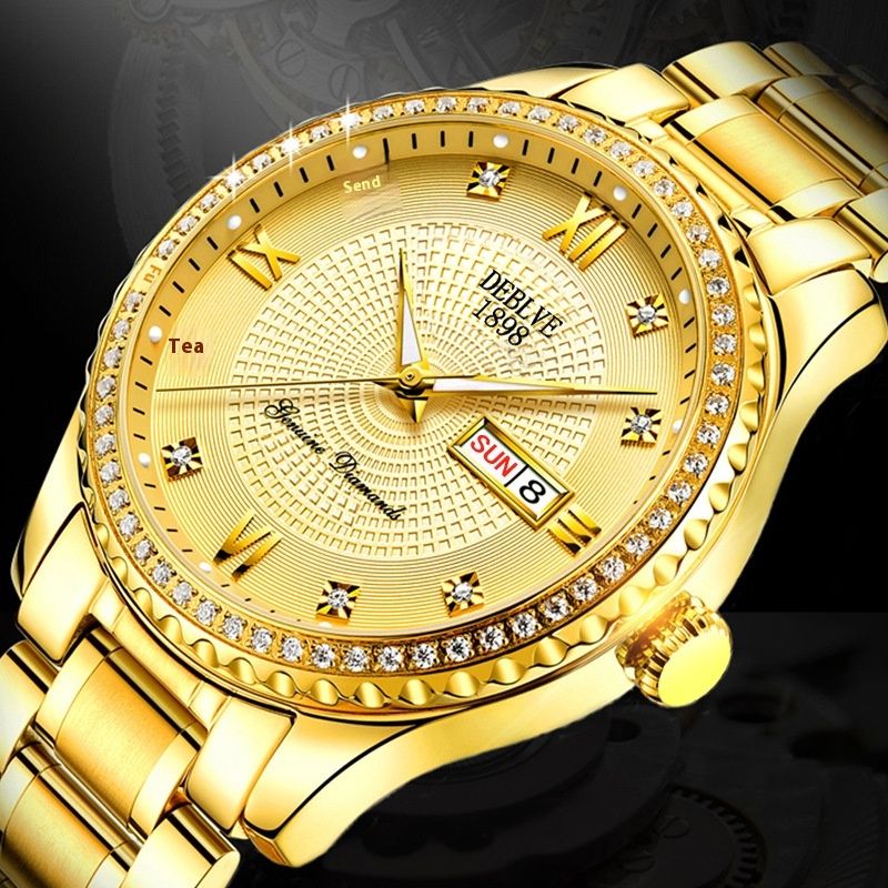 Drilling Swiss Brand Automatic Movement Watch Luminous Calendar Watch Men Korean Waterproof_voghion.com