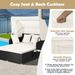 Patio Rattan Daybed With Retractable Canopy And Side Tables_voghion.com